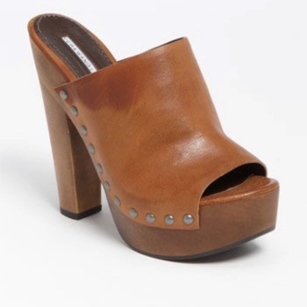 Vera Wang Lavender Stud Leather Mules